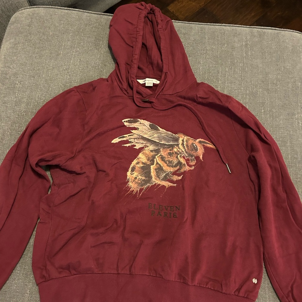 Eleven Paris Red Sweatshirt with Graphic Design